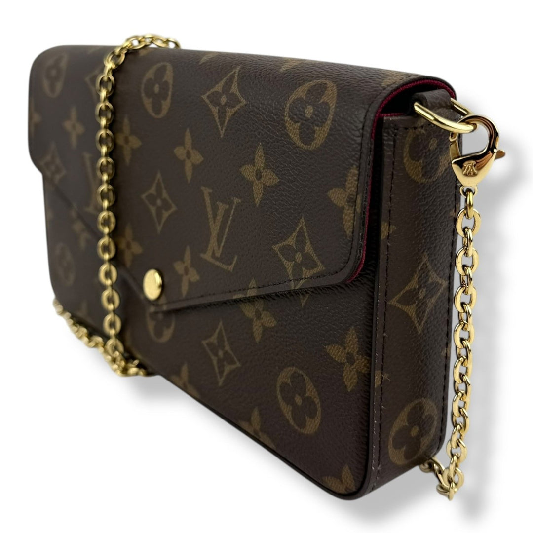 Louis Vuitton Felicie Pochette Brown Monogram Handbag - Lux Central