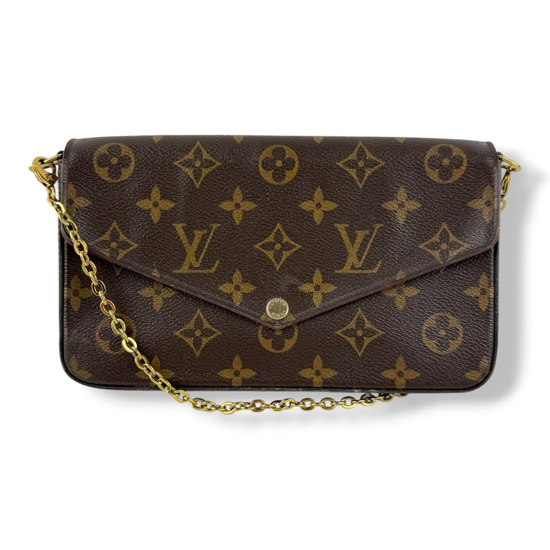 Louis Vuitton Felicie Pochette Brown Monogram Handbag - Lux Central