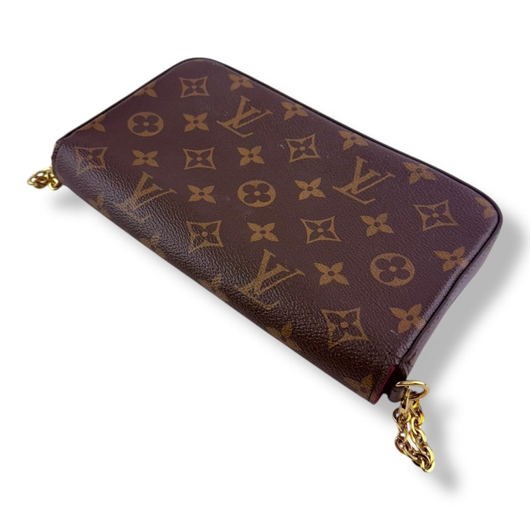 Louis Vuitton Felicie Pochette Brown Monogram Handbag - Lux Central