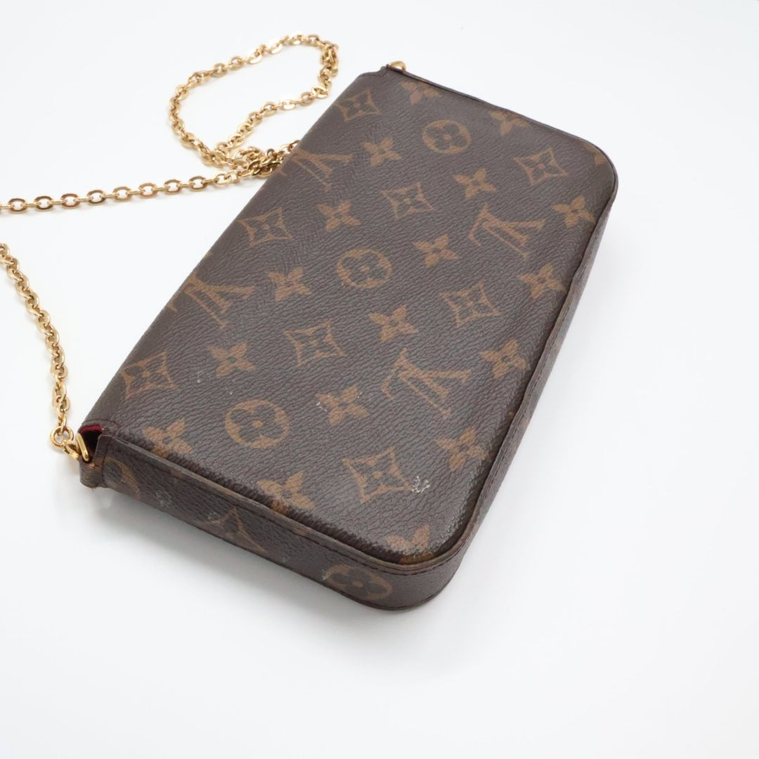 Louis Vuitton Felicie Pochette Brown Monogram Handbag - Lux Central