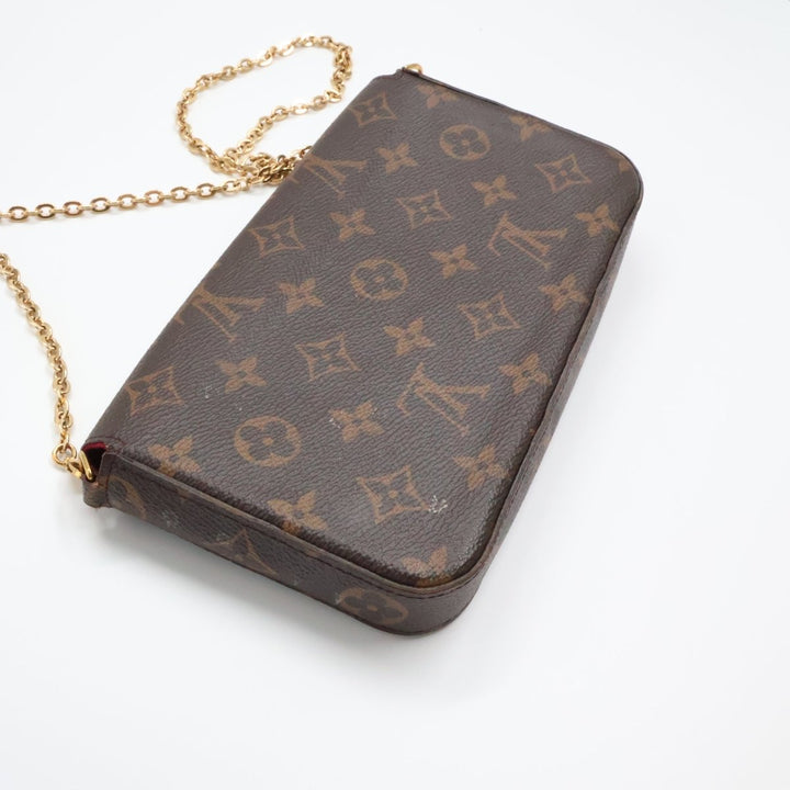 Louis Vuitton Felicie Pochette Brown Monogram Handbag - Lux Central
