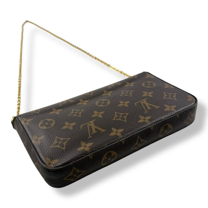 Louis Vuitton Felicie Pochette Brown Monogram Handbag - Lux Central