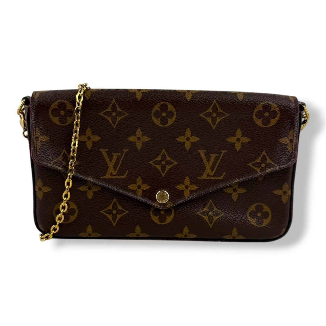 Louis Vuitton Felicie Pochette Brown Monogram Handbag - Lux Central