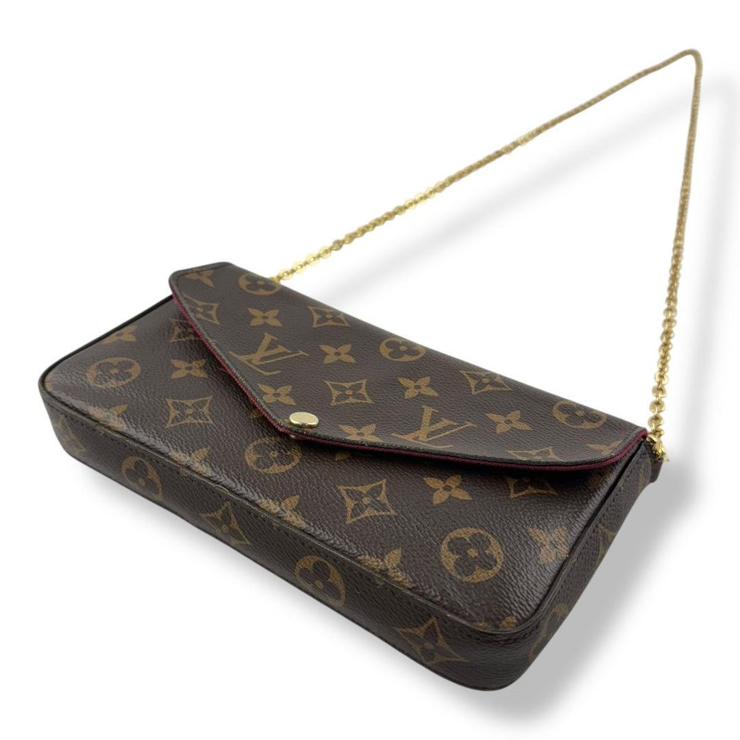 Louis Vuitton Felicie Pochette Brown Monogram Handbag - Lux Central
