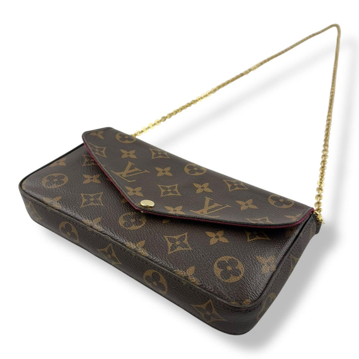 Louis Vuitton Felicie Pochette Brown Monogram Handbag - Lux Central