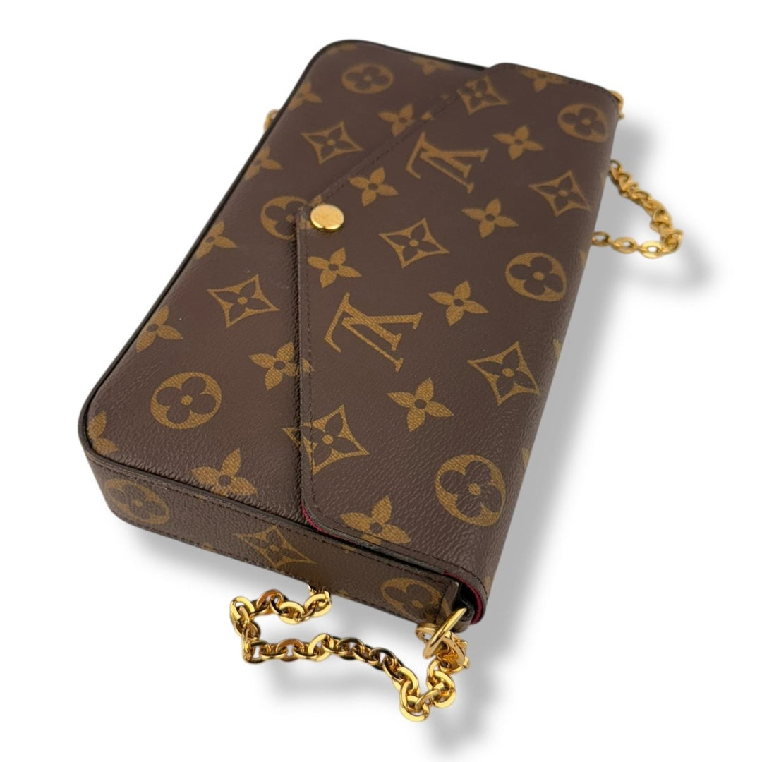 Louis Vuitton Felicie Pochette Brown Monogram Handbag - Lux Central