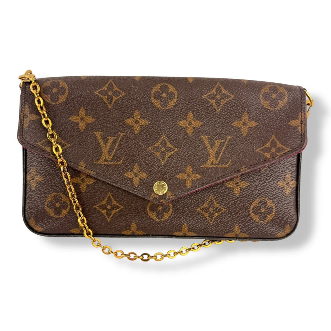Louis Vuitton Felicie Pochette Brown Monogram Handbag - Lux Central