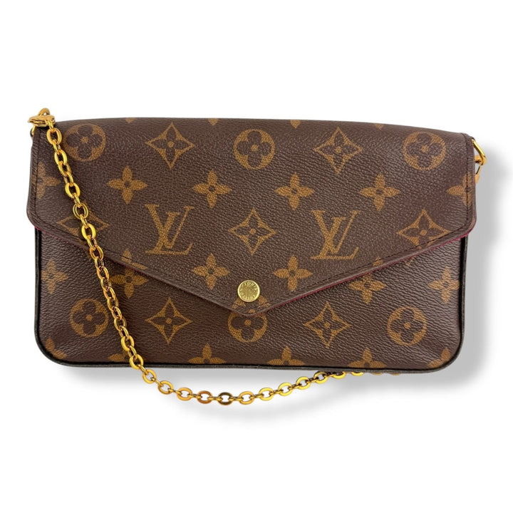Louis Vuitton Felicie Pochette Brown Monogram Handbag - Lux Central