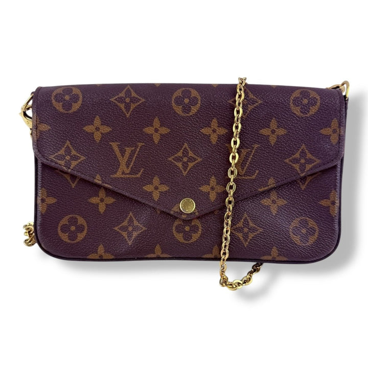 Louis Vuitton Felicie Pochette Brown Monogram Handbag - Lux Central