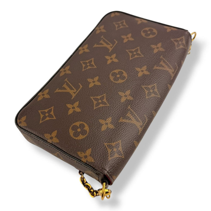 Louis Vuitton Felicie Pochette Brown Monogram Handbag - Lux Central