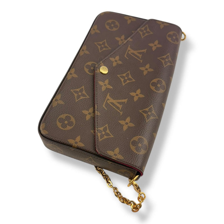 Louis Vuitton Felicie Pochette Brown Monogram Handbag - Lux Central