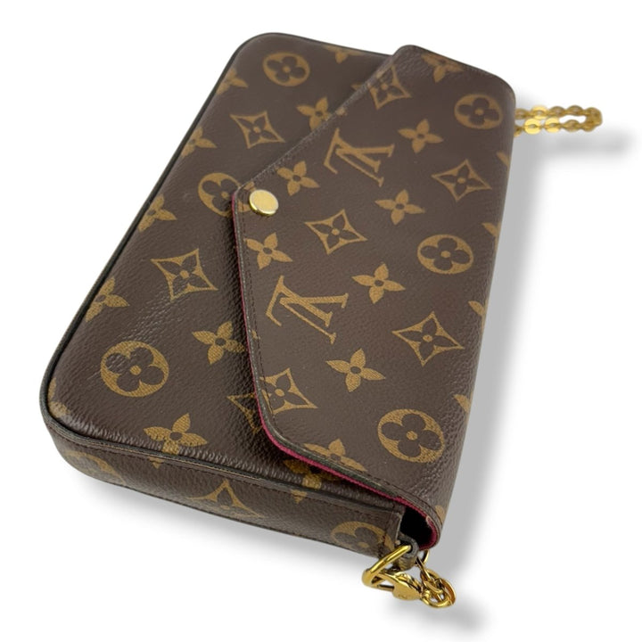 Louis Vuitton Felicie Pochette Brown Monogram Handbag - Lux Central