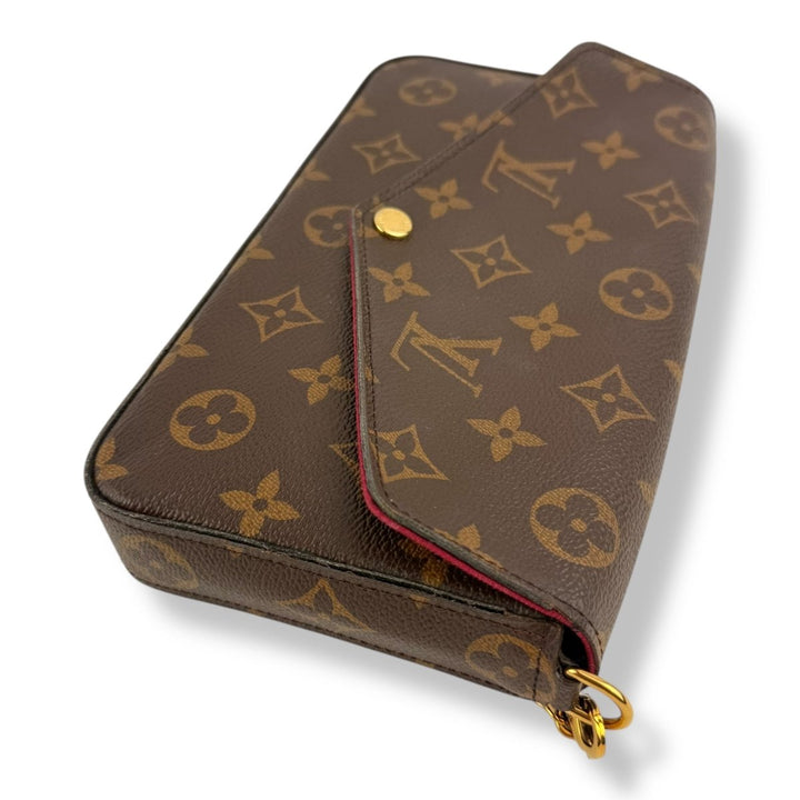 Louis Vuitton Felicie Pochette Brown Monogram Handbag - Lux Central
