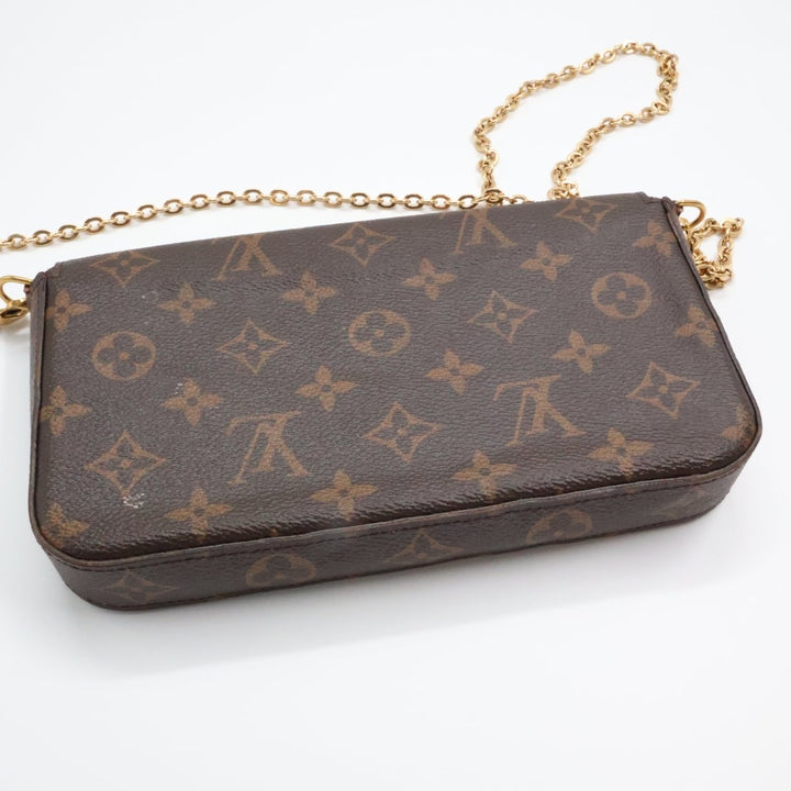 Louis Vuitton Felicie Pochette Brown Monogram Handbag - Lux Central