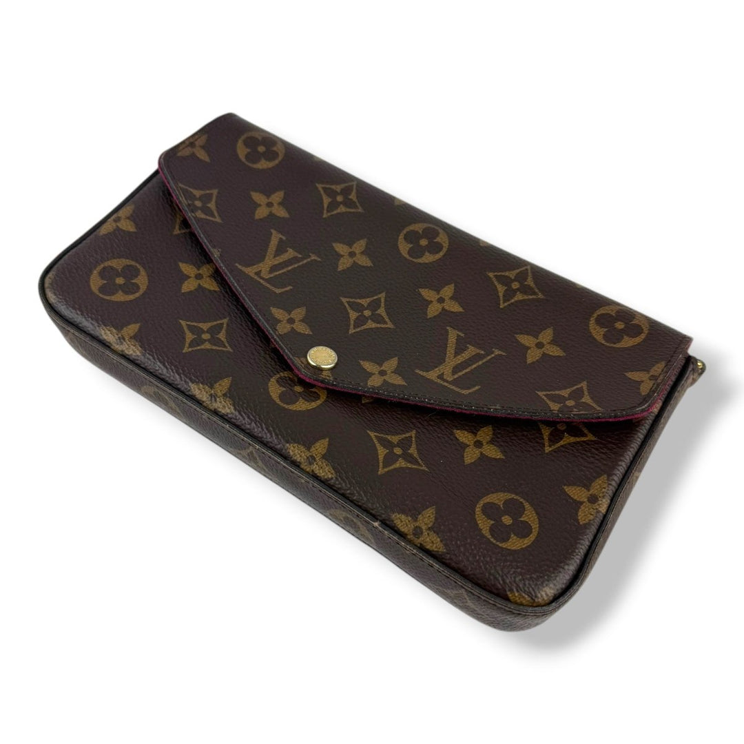 Louis Vuitton Felicie Pochette Brown Monogram Handbag - Lux Central