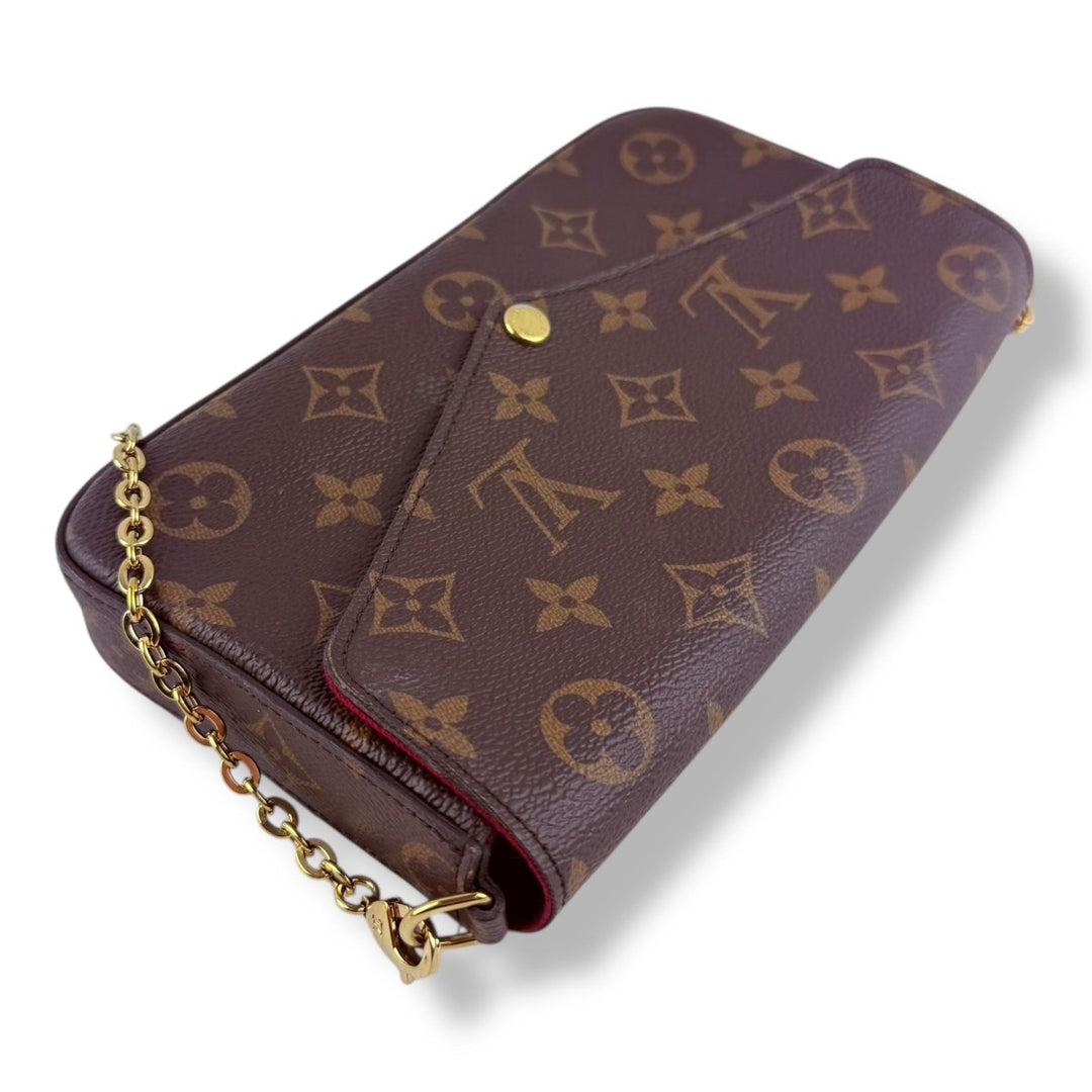 Louis Vuitton Felicie Pochette Brown Monogram Handbag - Lux Central