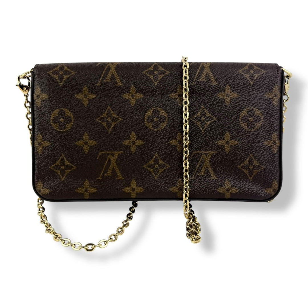 Louis Vuitton Felicie Pochette Brown Monogram Handbag - Lux Central