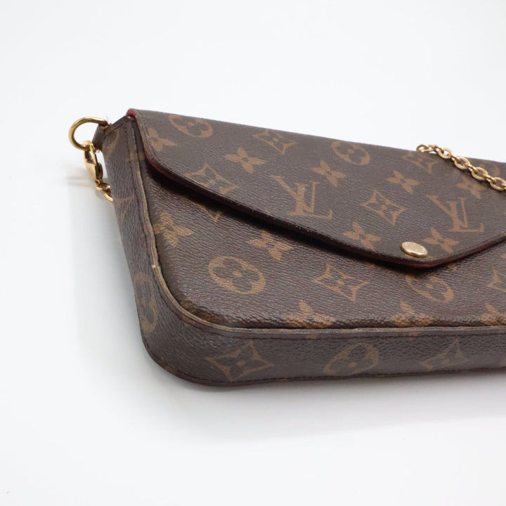 Louis Vuitton Felicie Pochette Brown Monogram Handbag - Lux Central