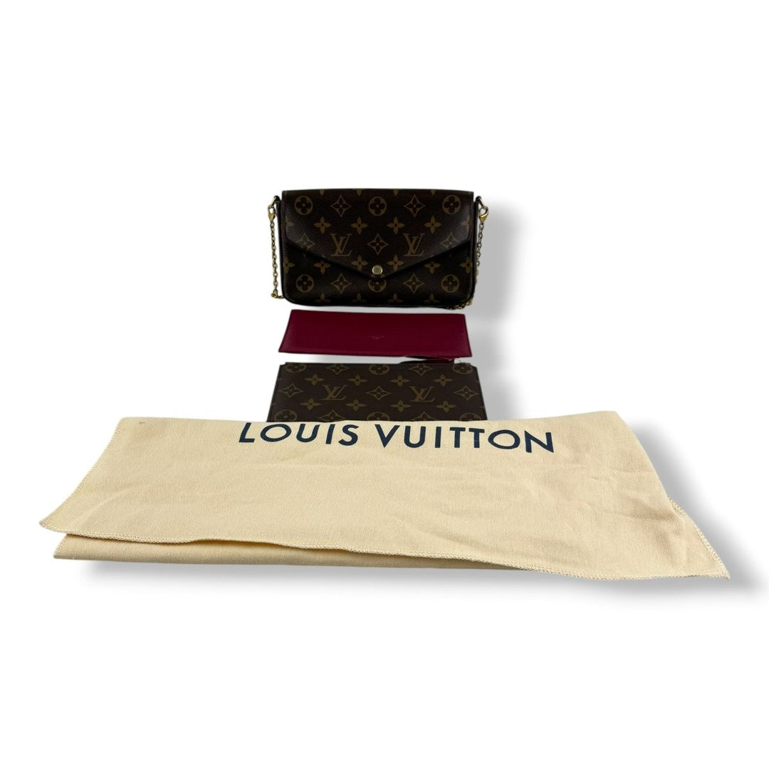Louis Vuitton Felicie Pochette Brown Monogram Handbag - Lux Central