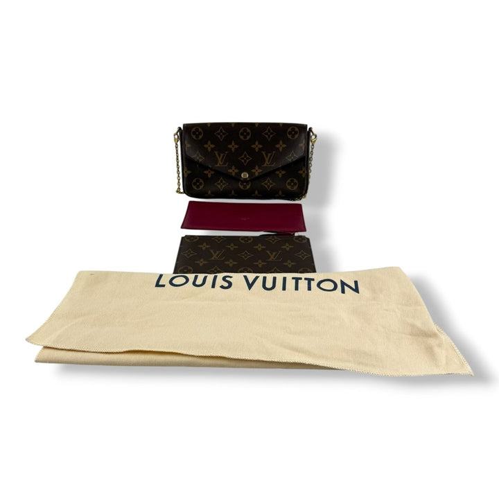 Louis Vuitton Felicie Pochette Brown Monogram Handbag - Lux Central