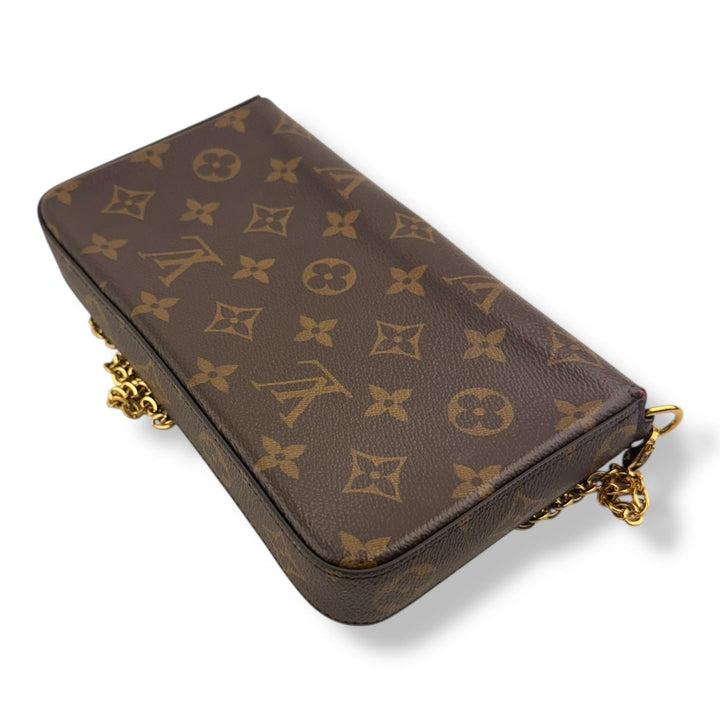 Louis Vuitton Felicie Pochette Brown Monogram Handbag - Lux Central