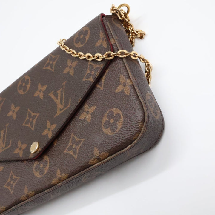 Louis Vuitton Felicie Pochette Brown Monogram Handbag - Lux Central
