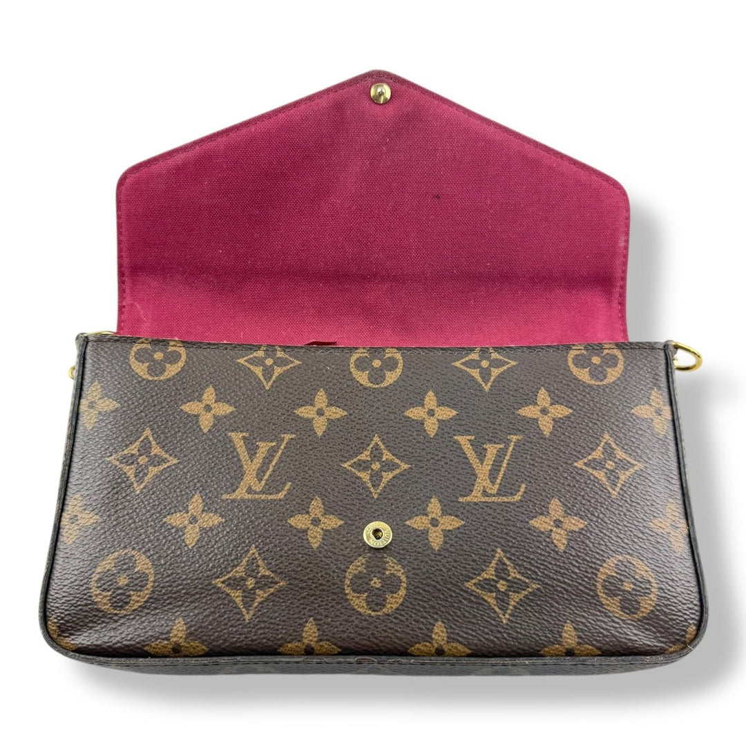 Louis Vuitton Felicie Pochette Brown Monogram Handbag - Lux Central