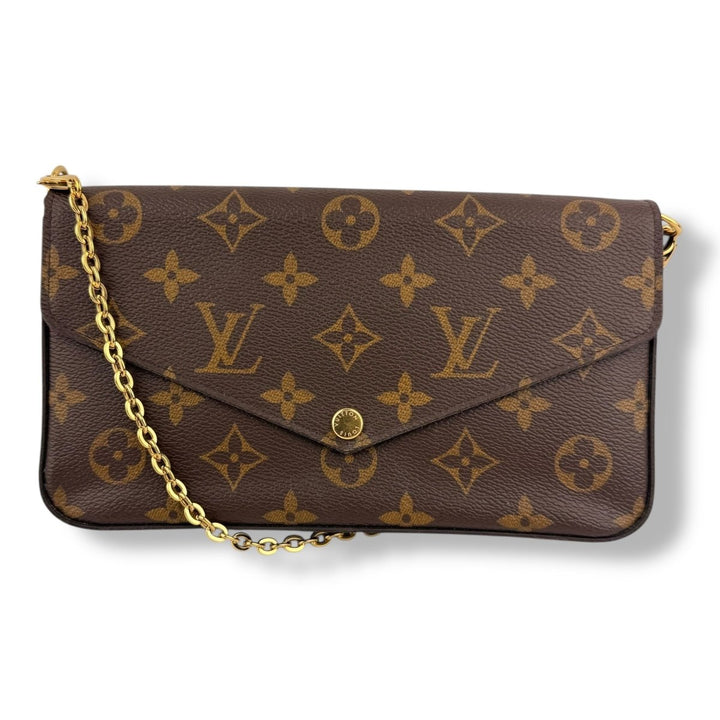 Louis Vuitton Felicie Pochette Brown Monogram Handbag - Lux Central