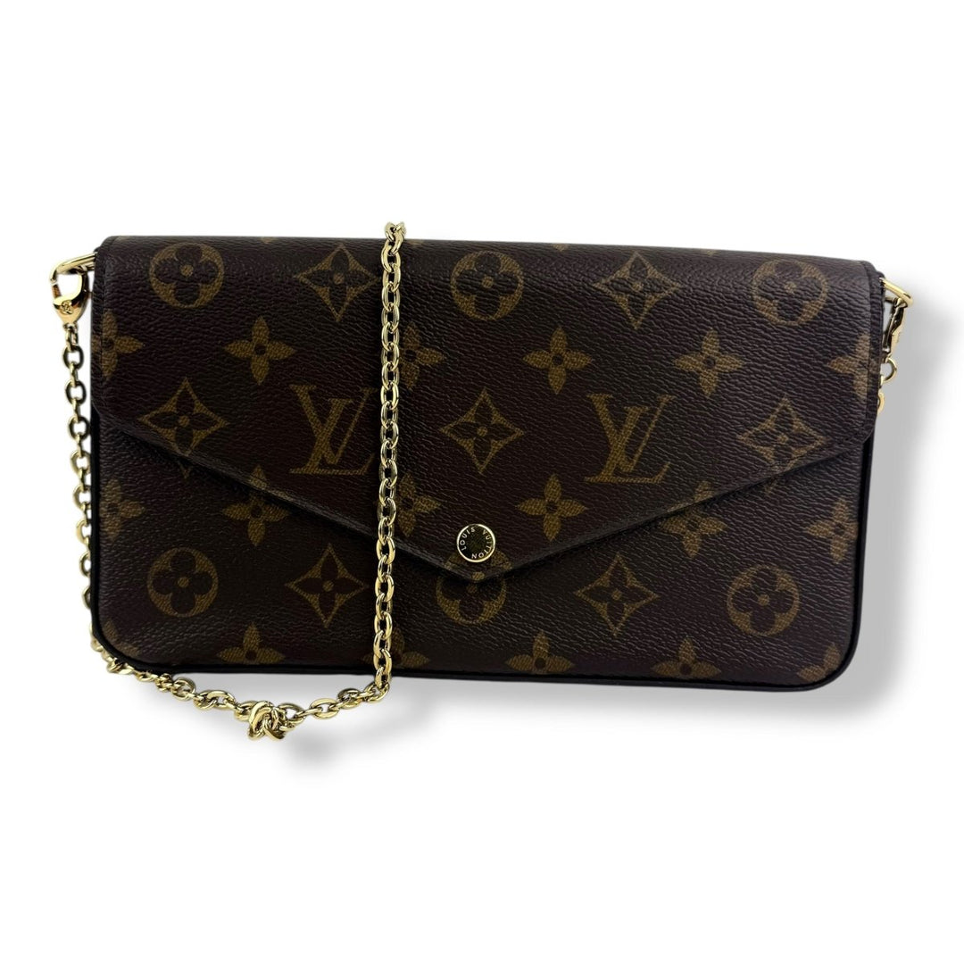 Louis Vuitton Felicie Pochette Brown Monogram Handbag - Lux Central