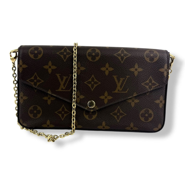 Louis Vuitton Felicie Pochette Brown Monogram Handbag - Lux Central