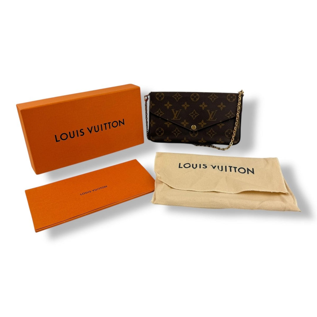 Louis Vuitton Felicie Pochette Brown Monogram Handbag - Lux Central