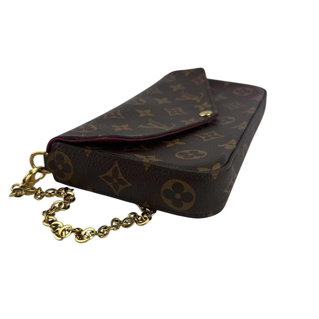 Louis Vuitton Felicie Pochette Brown Monogram Handbag - Lux Central
