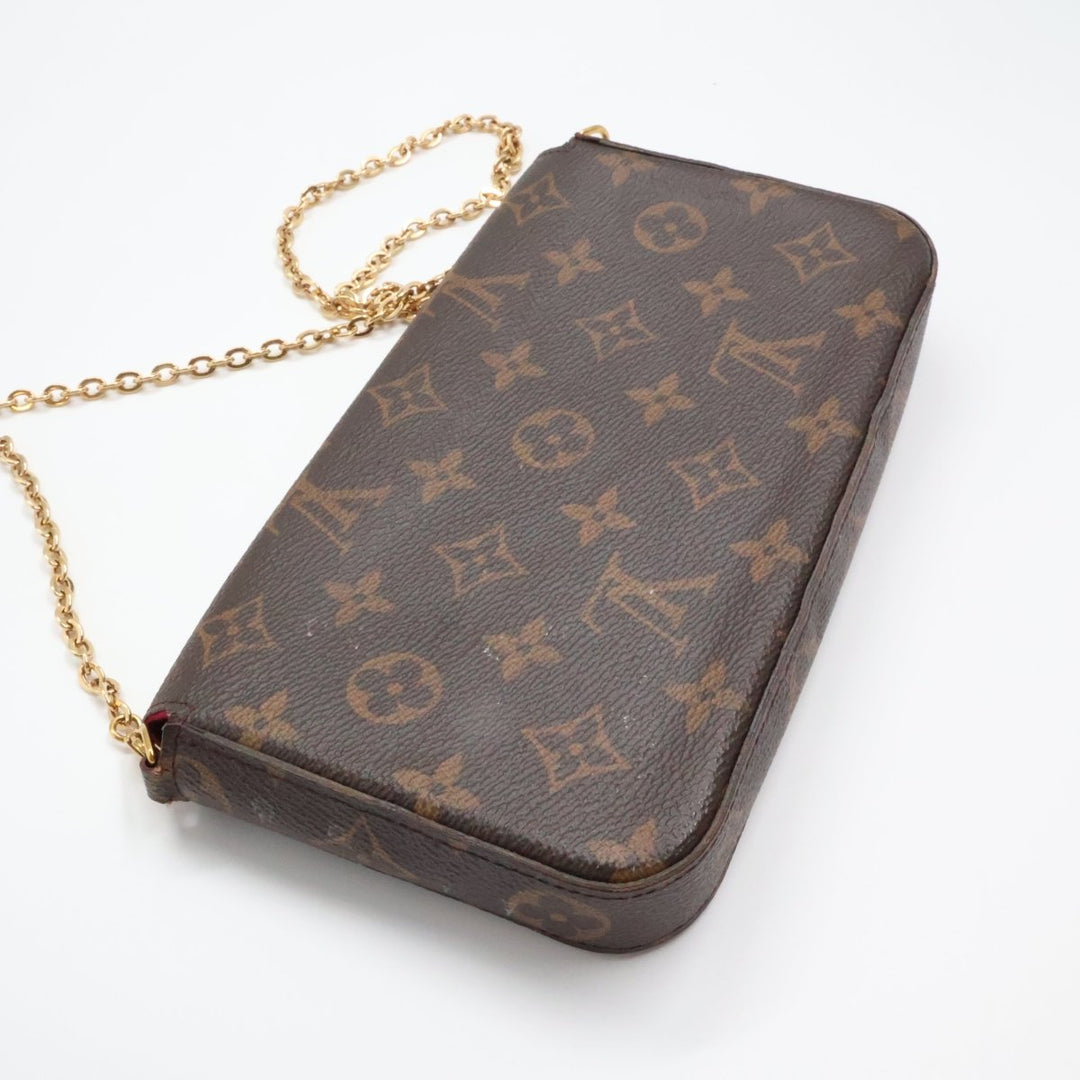 Louis Vuitton Felicie Pochette Brown Monogram Handbag - Lux Central