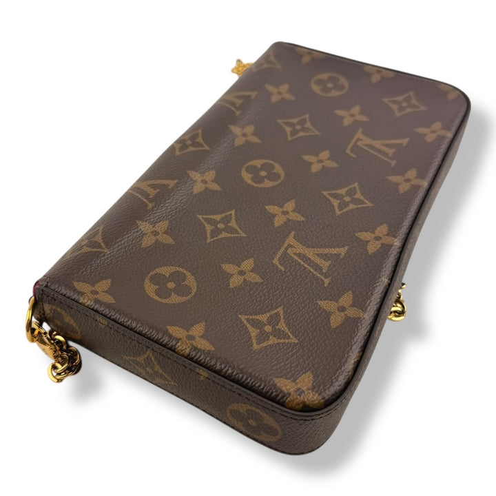 Louis Vuitton Felicie Pochette Brown Monogram Handbag - Lux Central