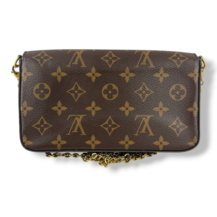 Louis Vuitton Felicie Pochette Brown Monogram Handbag - Lux Central