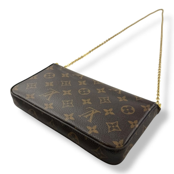 Louis Vuitton Felicie Pochette Brown Monogram Handbag - Lux Central