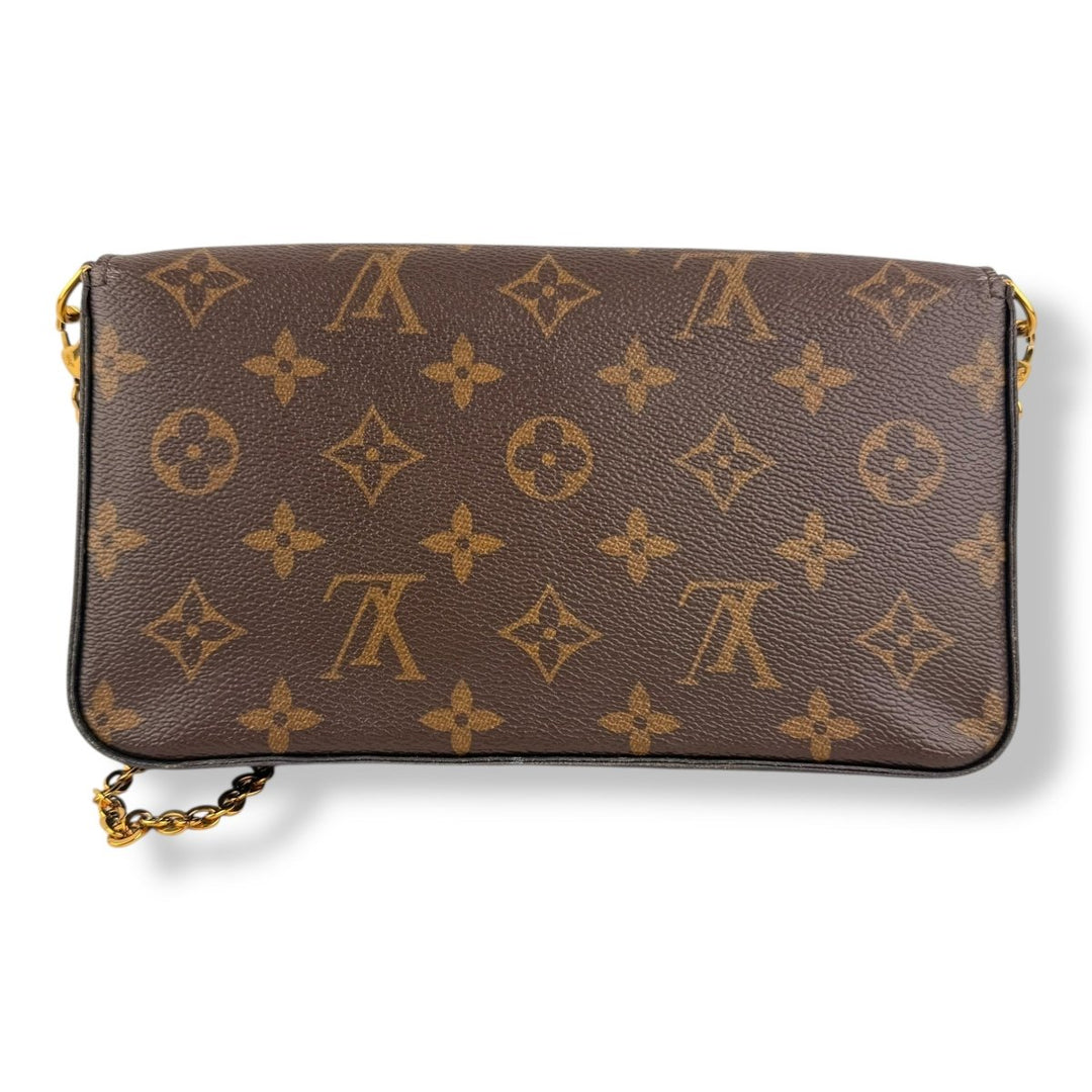 Louis Vuitton Felicie Pochette Brown Monogram Handbag - Lux Central