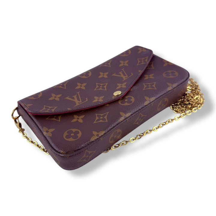 Louis Vuitton Felicie Pochette Brown Monogram Handbag - Lux Central