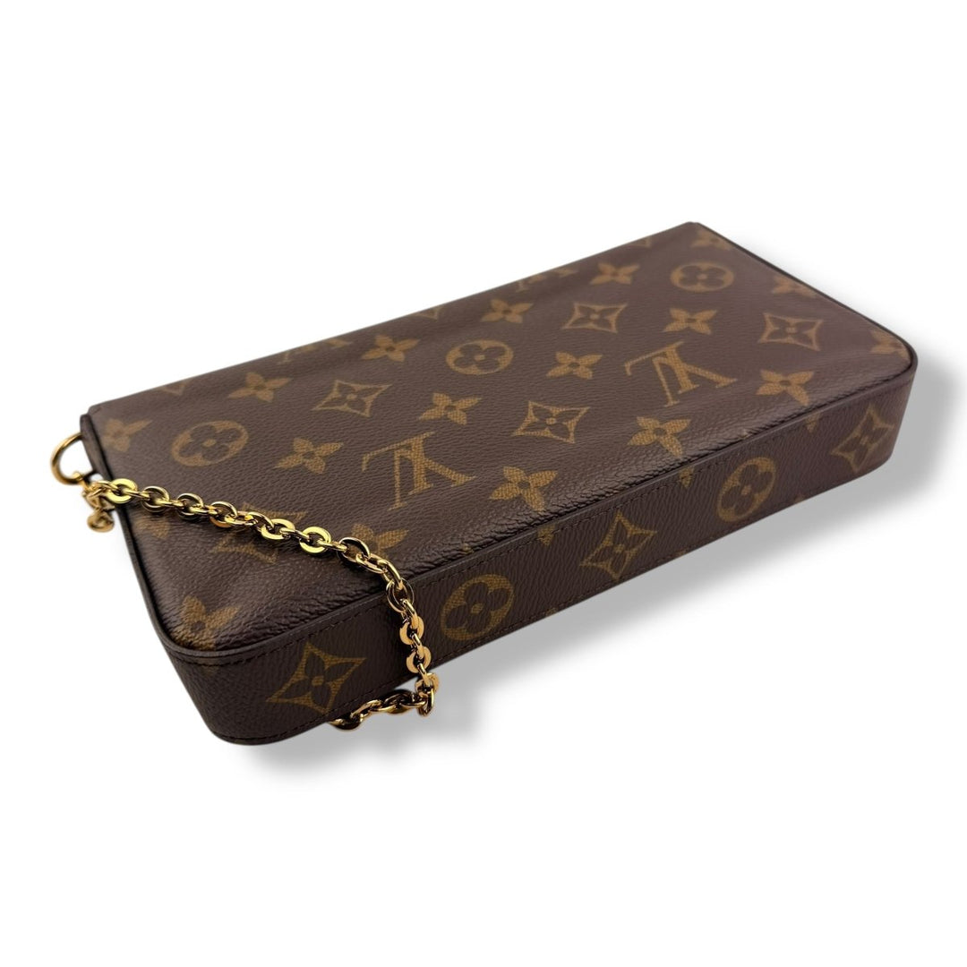 Louis Vuitton Felicie Pochette Brown Monogram Handbag - Lux Central