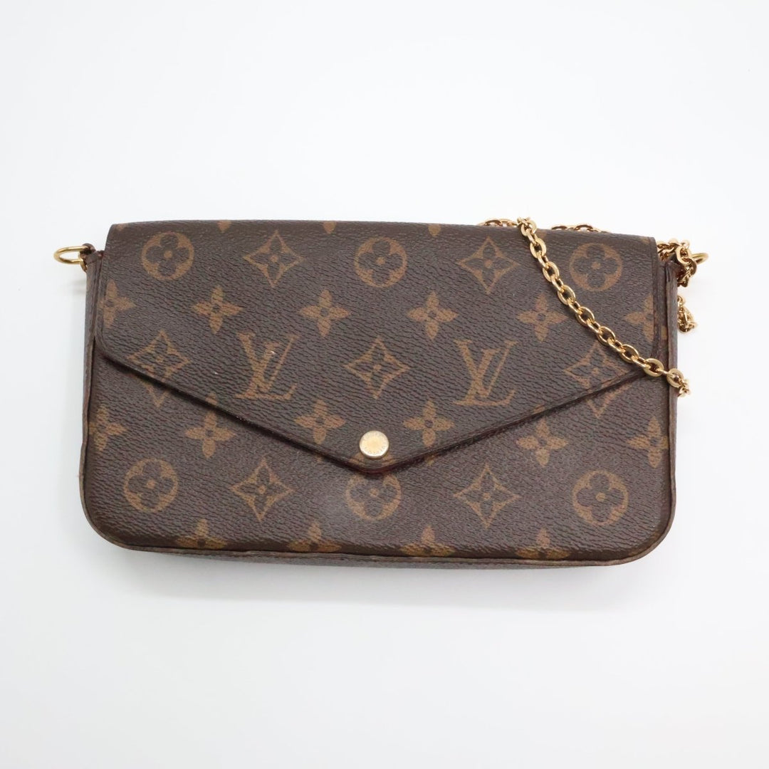 Louis Vuitton Felicie Pochette Brown Monogram Handbag - Lux Central