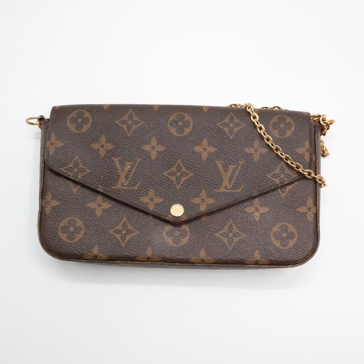 Louis Vuitton Felicie Pochette Brown Monogram Handbag - Lux Central