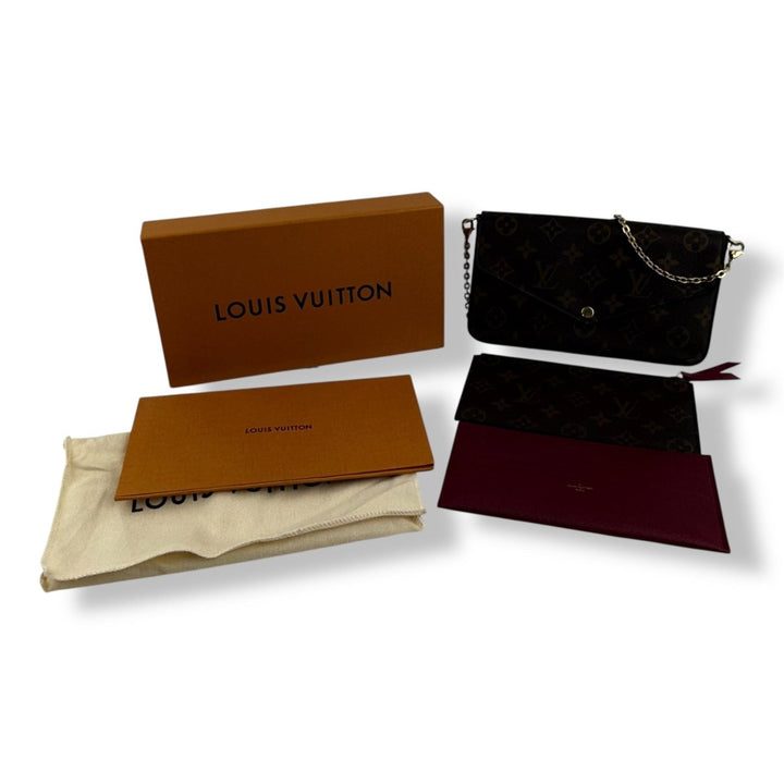 Louis Vuitton Felicie Pochette Brown Monogram Handbag - Lux Central