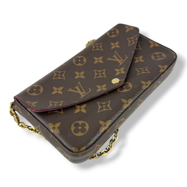 Louis Vuitton Felicie Pochette Brown Monogram Handbag - Lux Central