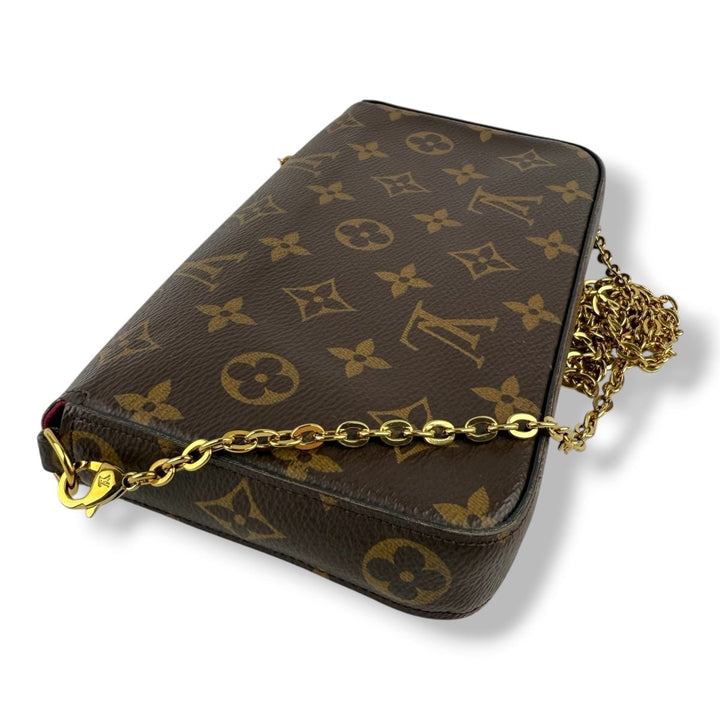 Louis Vuitton Felicie Pochette Brown Monogram Handbag - Lux Central