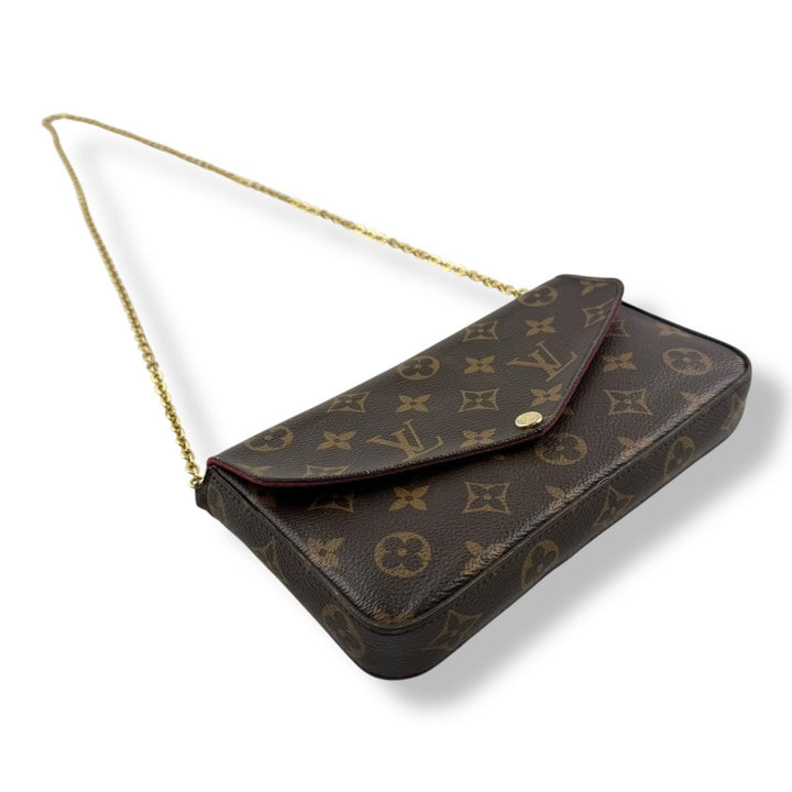 Louis Vuitton Felicie Pochette Brown Monogram Handbag - Lux Central