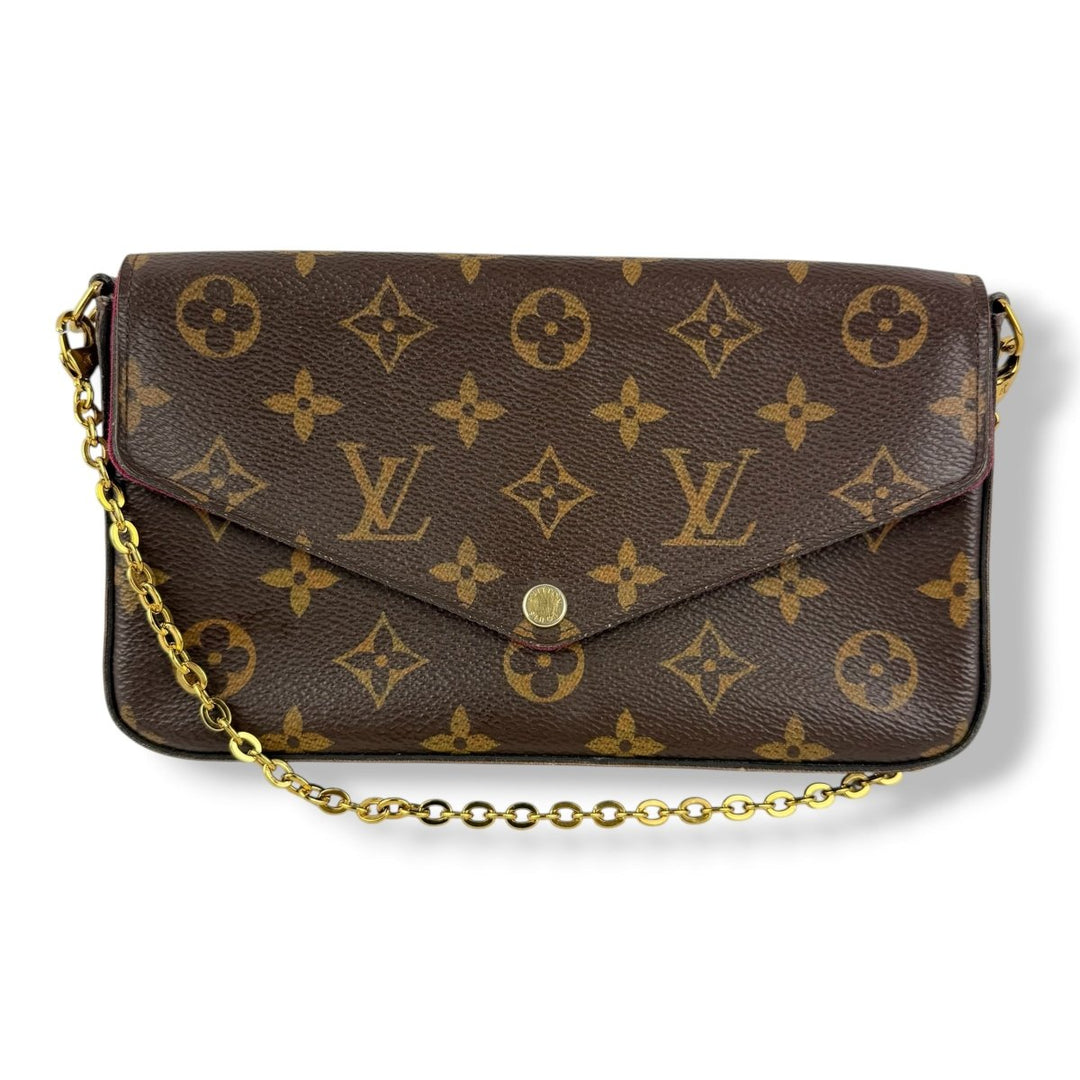 Louis Vuitton Felicie Pochette Brown Monogram Handbag - Lux Central