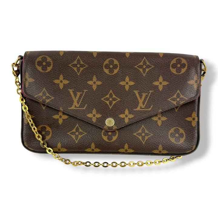 Louis Vuitton Felicie Pochette Brown Monogram Handbag - Lux Central