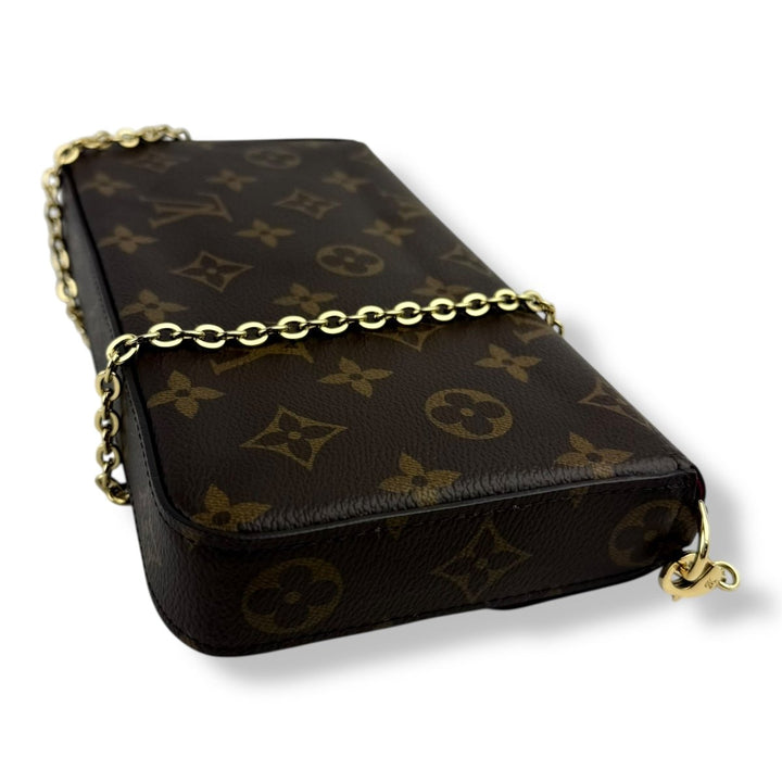 Louis Vuitton Felicie Pochette Brown Monogram Handbag - Lux Central