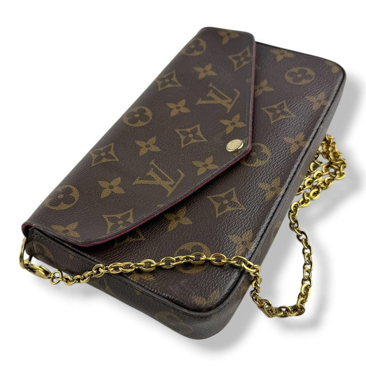 Louis Vuitton Felicie Pochette Brown Monogram Handbag - Lux Central