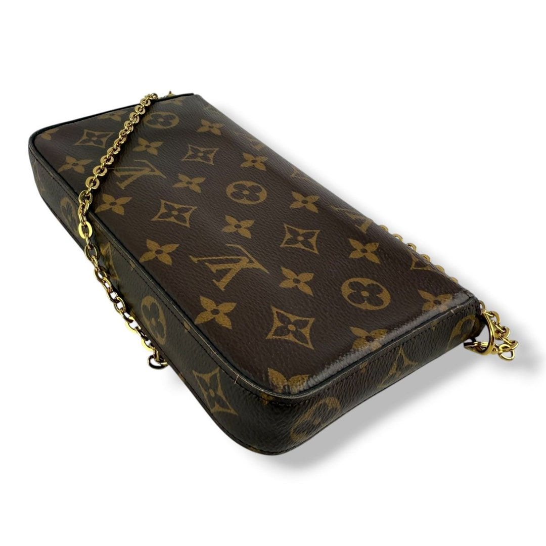 Louis Vuitton Felicie Pochette Brown Monogram Handbag - Lux Central